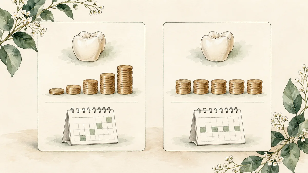 Two blank repayment plan cards beside coins and a calendar